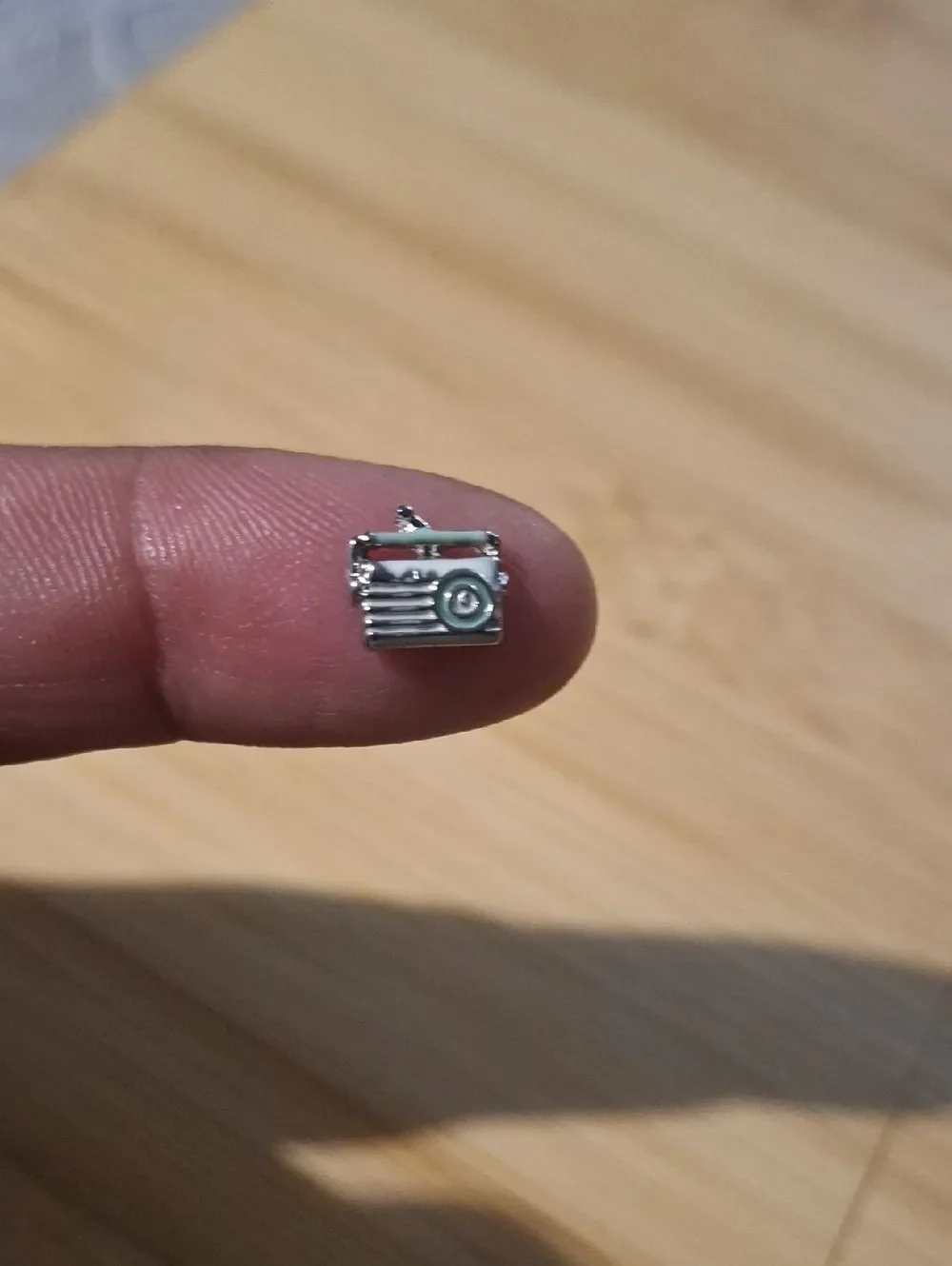 Transistor Radio Floating Locket Charm